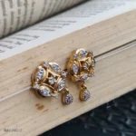 Cubic Zirconia Geometric Drop Earrings for Women | Teardrop Jewellery - Image 2