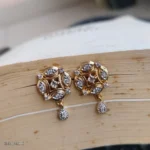 Cubic Zirconia Geometric Drop Earrings for Women | Teardrop Jewellery