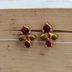Ruby Stone Stud Earrings for Women - Image 2