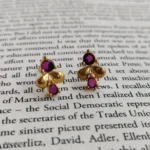Ruby Stone Stud Earrings for Women