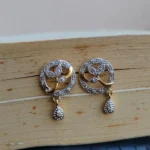 Cubic Zirconia Drop Earrings | Round Teardrop Designer Jewellery