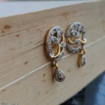 Cubic Zirconia Drop Earrings | Round Teardrop Designer Jewellery - Image 2