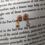 Ruby Halo Drop Earrings for Women