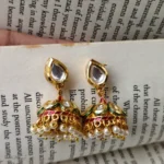 Classic Red Jhumka Earrings